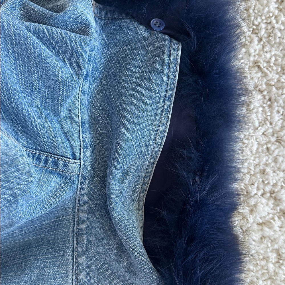 Doncaster denim jacket with removable fur collar - Picture 13 of 16
